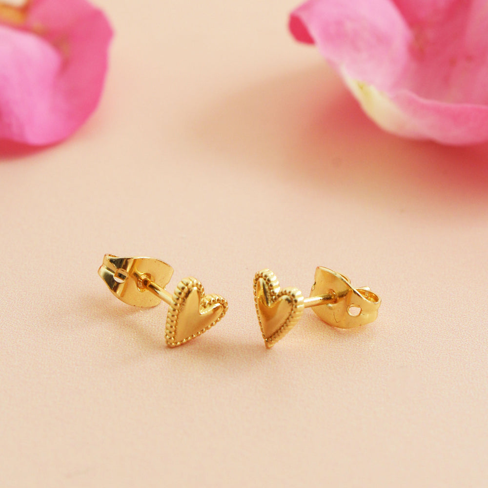 Aretes Mini Studs Corazón