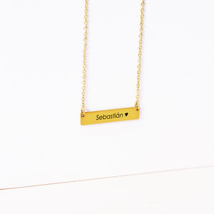 Collar Placa Rectangulo